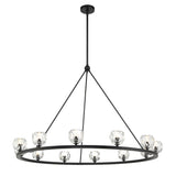 Crystorama Aragon 12 Light LED Matte Black Chandelier