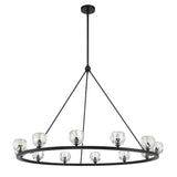 Crystorama Aragon 12 Light LED Matte Black Chandelier