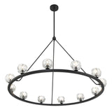 Crystorama Aragon 12 Light LED Matte Black Chandelier