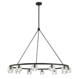 Crystorama Aragon 12 Light LED Matte Black Chandelier