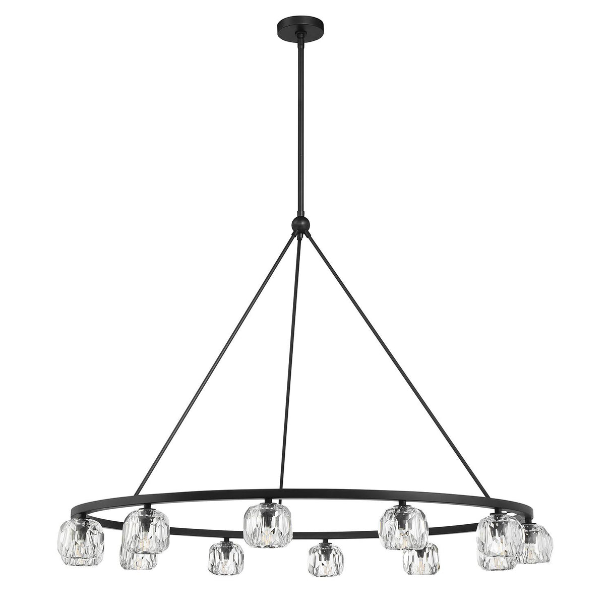 Crystorama Aragon 12 Light LED Matte Black Chandelier