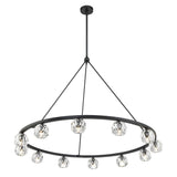 Crystorama Aragon 12 Light LED Matte Black Chandelier