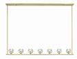 Crystorama Aragon 7 Light LED Soft Brass Linear Chandelier