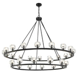 Crystorama Aragon 30 Light LED Matte Black Chandelier