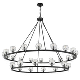 Crystorama Aragon 30 Light LED Matte Black Chandelier