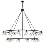 Crystorama Aragon 30 Light LED Matte Black Chandelier