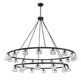 Crystorama Aragon 30 Light LED Matte Black Chandelier