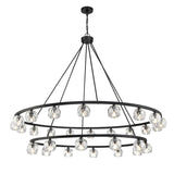 Crystorama Aragon 30 Light LED Matte Black Chandelier