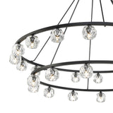 Crystorama Aragon 30 Light LED Matte Black Chandelier