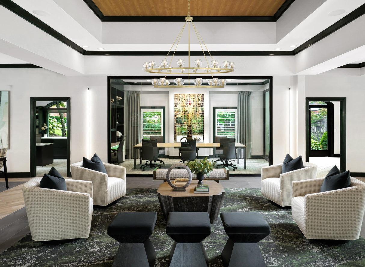 Crystorama Aragon 30 Light LED Soft Brass Chandelier