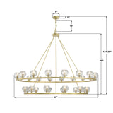 Crystorama Aragon 30 Light LED Soft Brass Chandelier