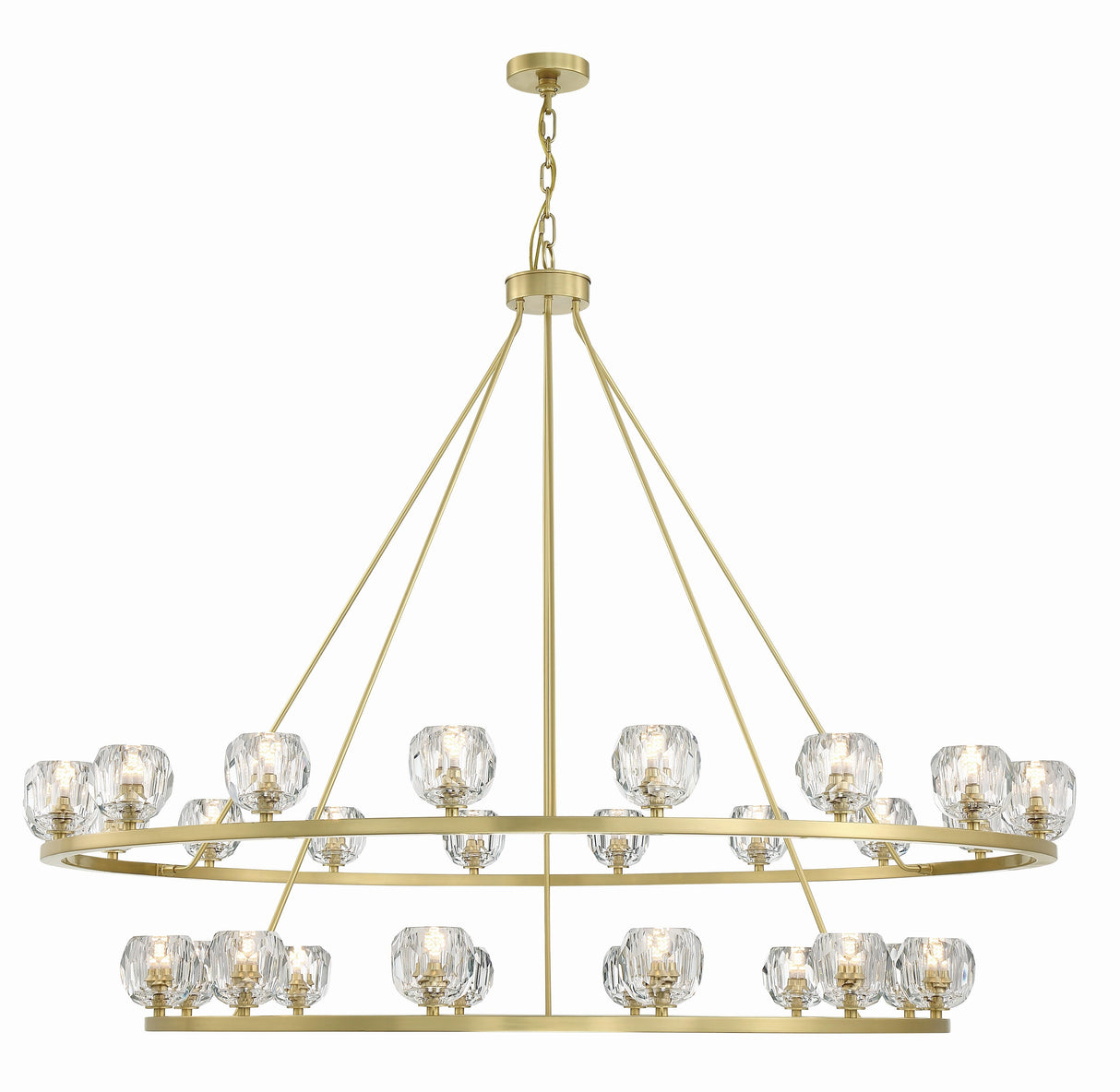 Crystorama Aragon 30 Light LED Soft Brass Chandelier