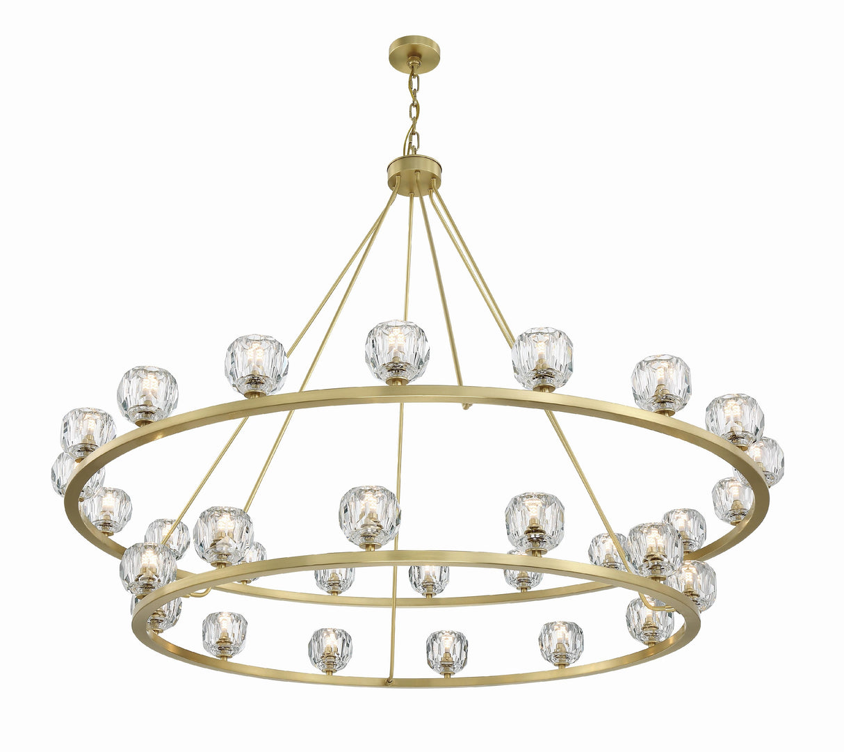 Crystorama Aragon 30 Light LED Soft Brass Chandelier