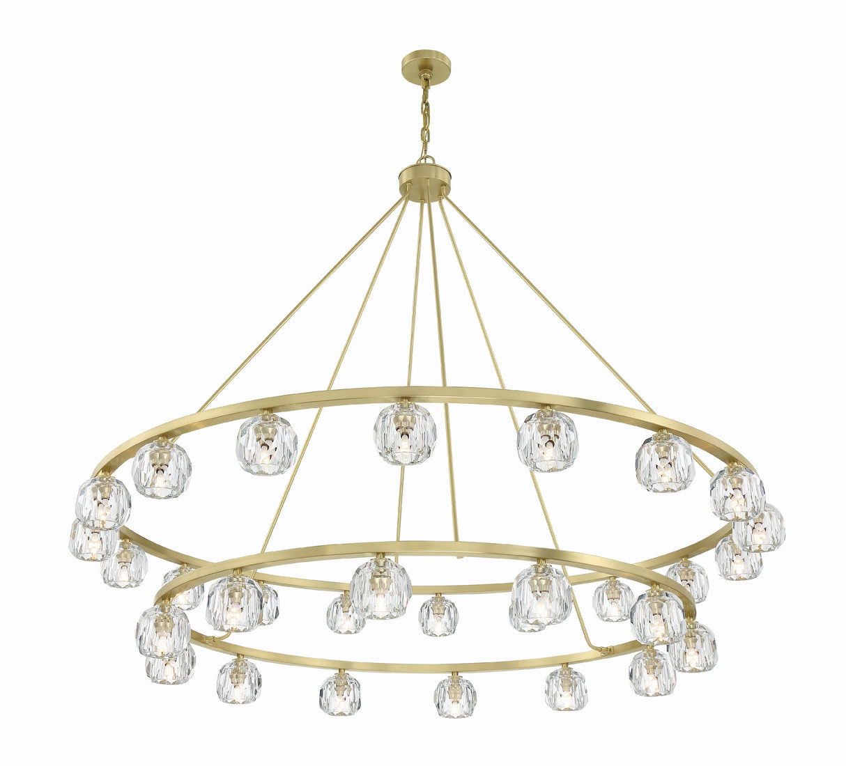 Crystorama Aragon 30 Light LED Soft Brass Chandelier