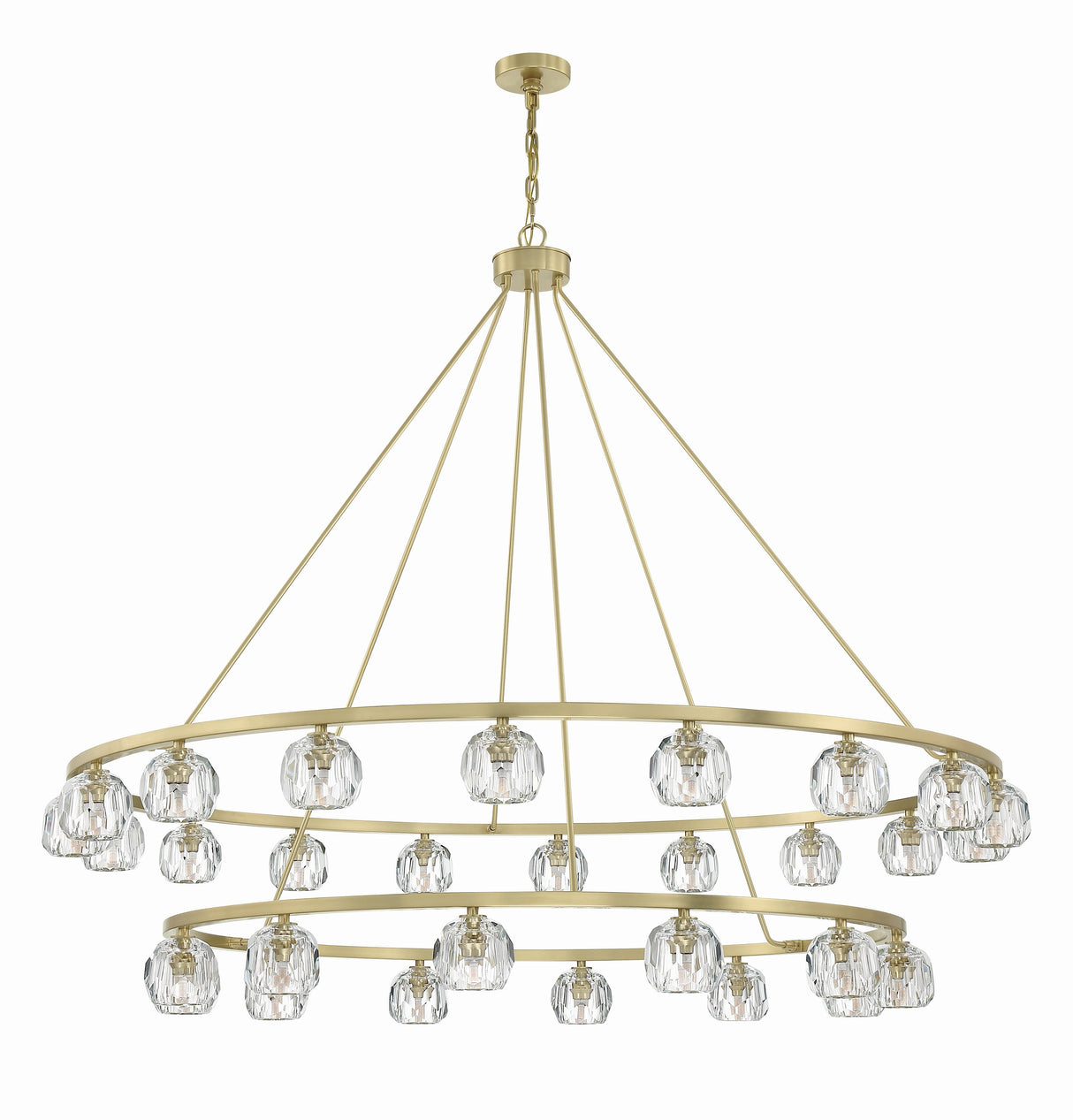 Crystorama Aragon 30 Light LED Soft Brass Chandelier