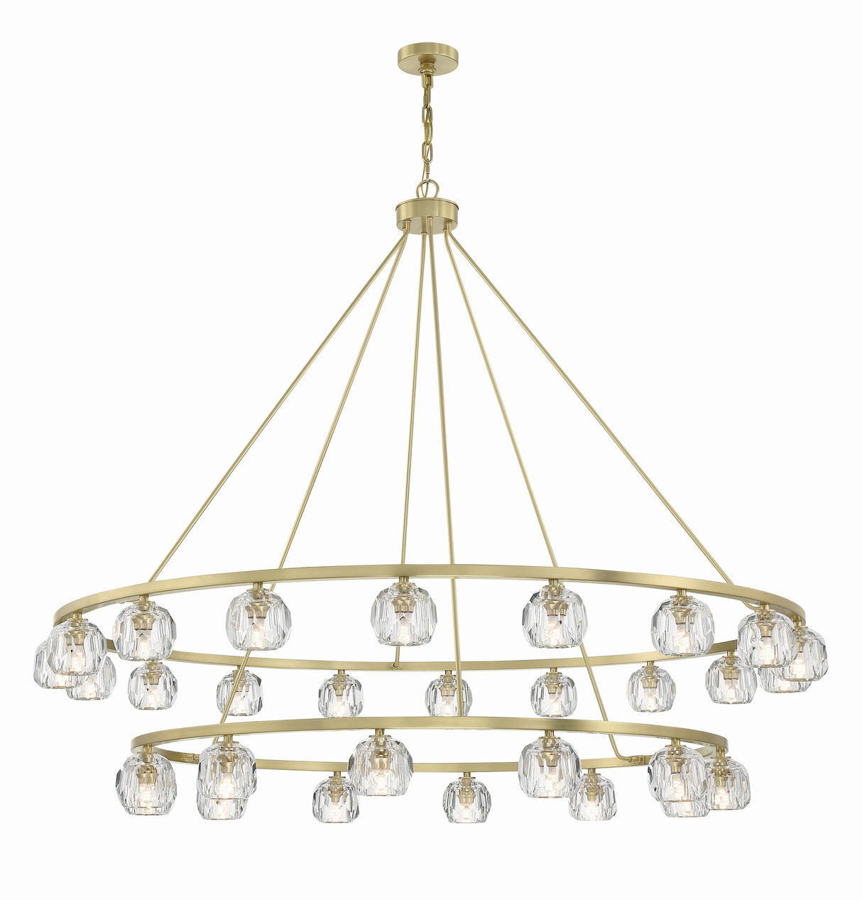 Crystorama Aragon 30 Light LED Soft Brass Chandelier