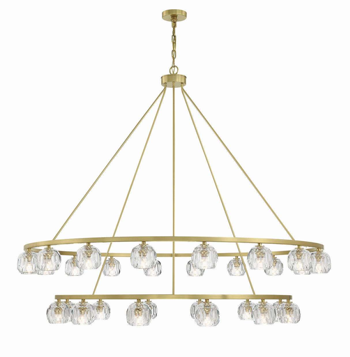 Crystorama Aragon 30 Light LED Soft Brass Chandelier