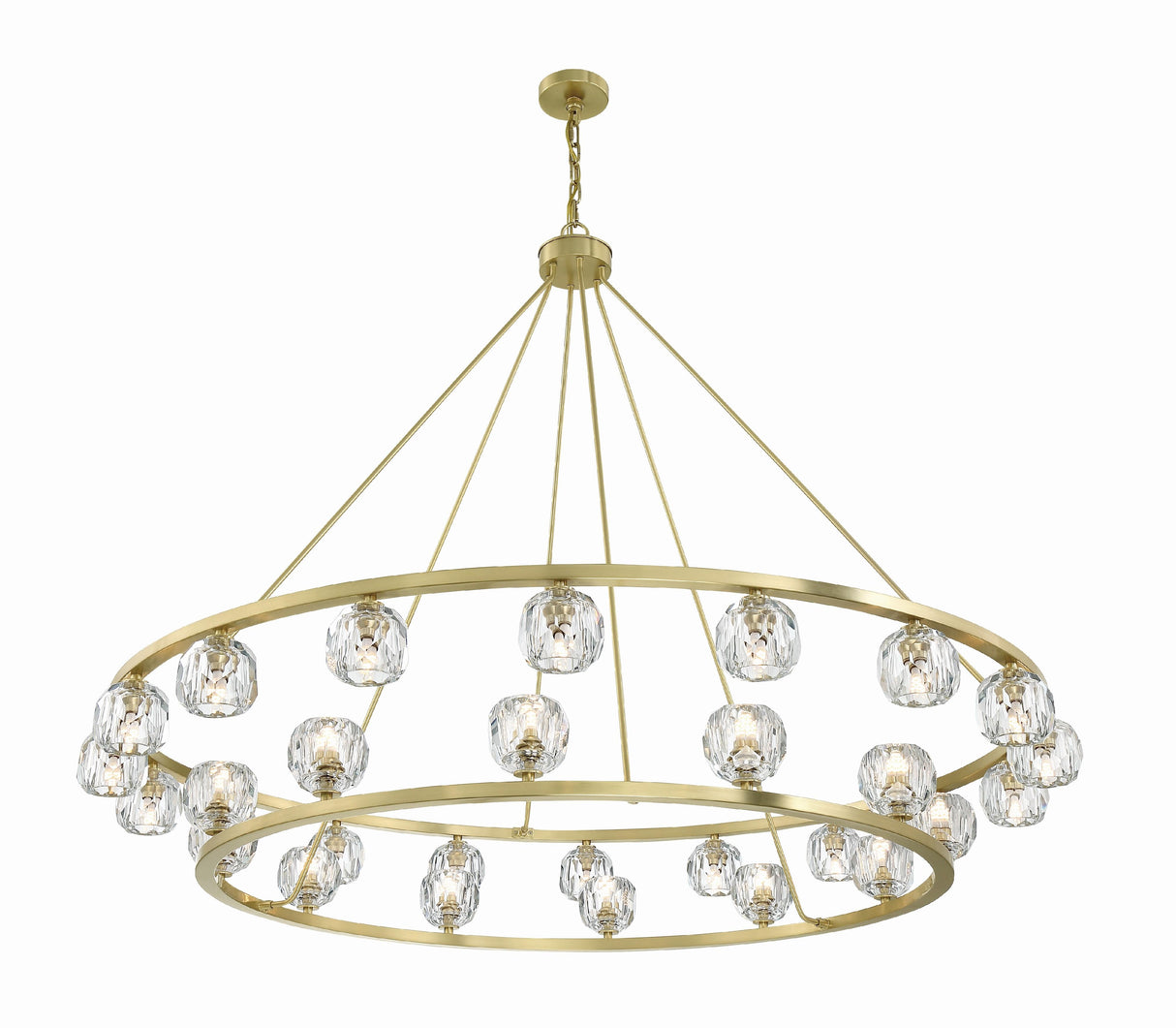 Crystorama Aragon 30 Light LED Soft Brass Chandelier