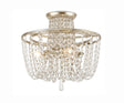 Crystorama Arcadia 3 Light Antique Silver Semi Flush Mount