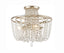 Crystorama Arcadia 3 Light Antique Silver Semi Flush Mount