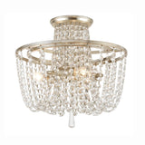 Crystorama Arcadia 3 Light Antique Silver Semi Flush Mount