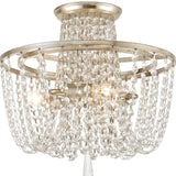 Crystorama Arcadia 3 Light Antique Silver Semi Flush Mount
