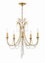 Crystorama Arcadia 5 Light Antique Gold Chandelier