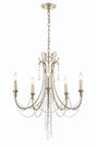 Crystorama Arcadia 5 Light Antique Silver Chandelier