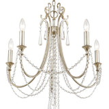 Crystorama Arcadia 5 Light Antique Silver Chandelier