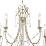Crystorama Arcadia 5 Light Antique Silver Chandelier