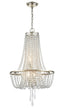 Crystorama Arcadia 4 Light Antique Silver Chandelier