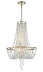 Crystorama Arcadia 4 Light Antique Silver Chandelier