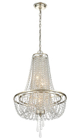 Crystorama Arcadia 4 Light Antique Silver Chandelier