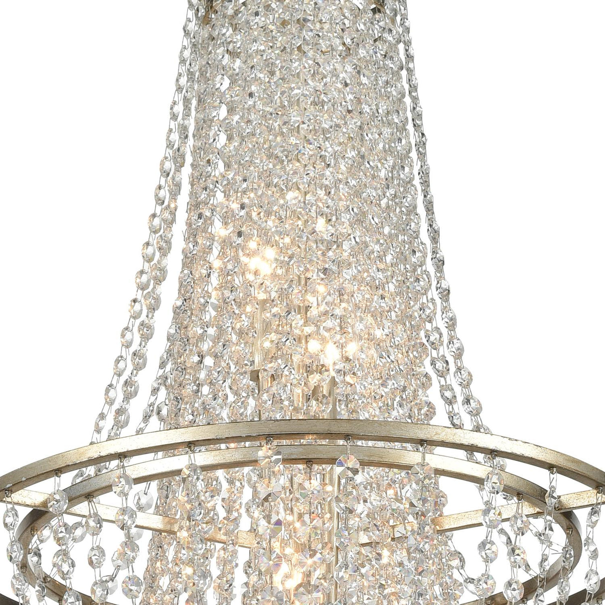 Crystorama Arcadia 4 Light Antique Silver Chandelier