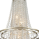 Crystorama Arcadia 4 Light Antique Silver Chandelier