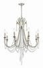 Crystorama Arcadia 8 Light Antique Silver Chandelier