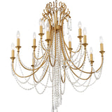 Crystorama Arcadia 12 Light Antique Gold Chandelier