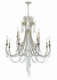 Crystorama Arcadia 12 Light Antique Silver Chandelier
