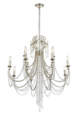 Crystorama Arcadia 12 Light Antique Silver Chandelier