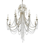 Crystorama Arcadia 12 Light Antique Silver Chandelier