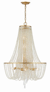 Crystorama Arcadia 9 Light Antique Gold Chandelier