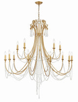 Crystorama Arcadia 15 Light Antique Gold Chandelier