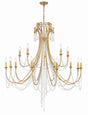 Crystorama Arcadia 15 Light Antique Gold Chandelier