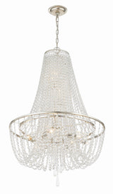 Crystorama Arcadia 9 Light Antique Silver Chandelier