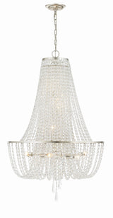 Crystorama Arcadia 9 Light Antique Silver Chandelier
