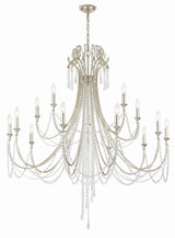 Crystorama Arcadia 15 Light Antique Silver Chandelier