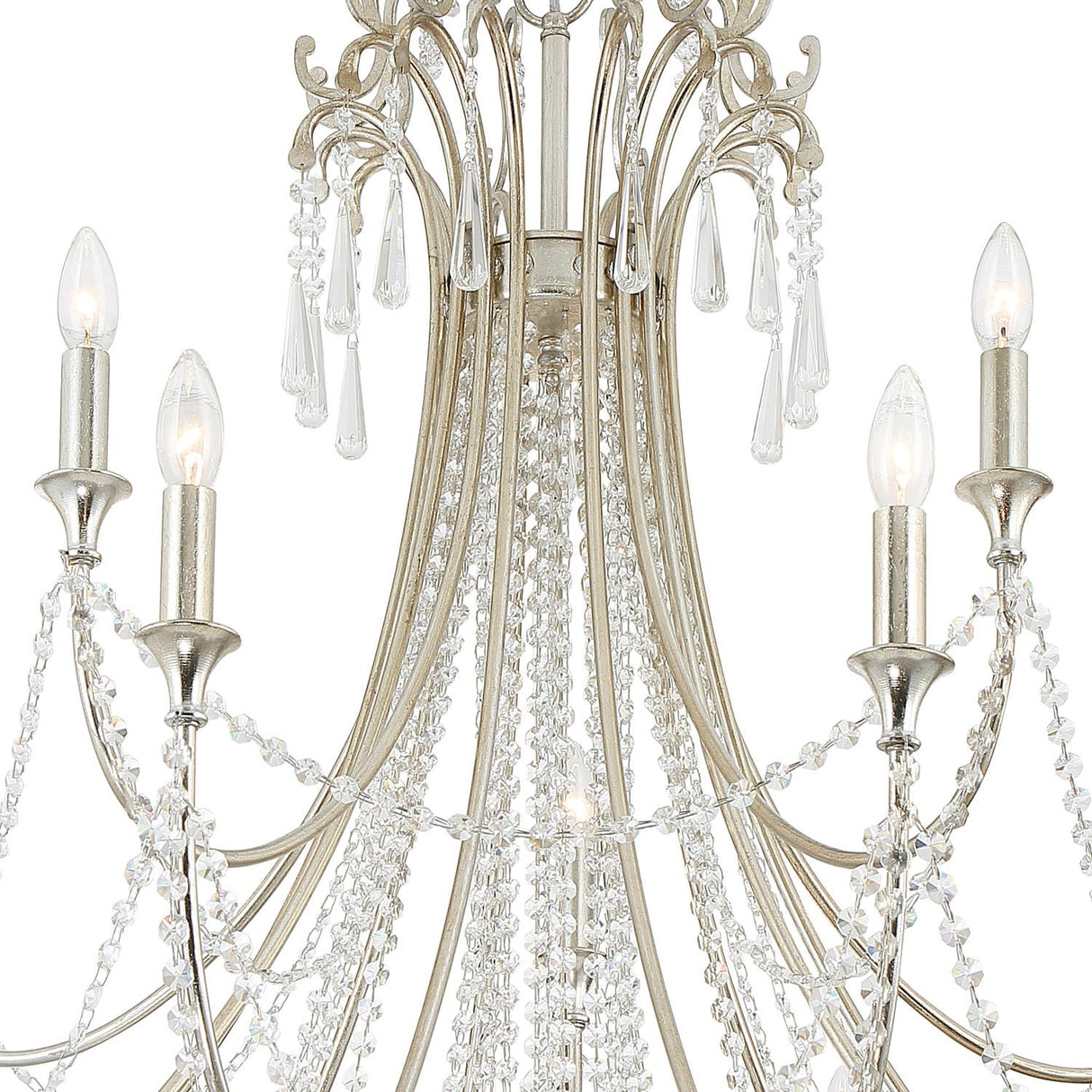 Crystorama Arcadia 15 Light Antique Silver Chandelier