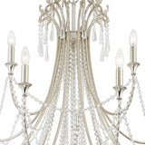 Crystorama Arcadia 15 Light Antique Silver Chandelier