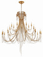 Crystorama Arcadia 28 Light Antique Gold Chandelier