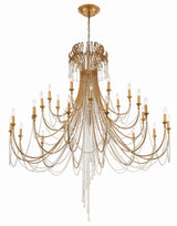 Crystorama Arcadia 28 Light Antique Gold Chandelier